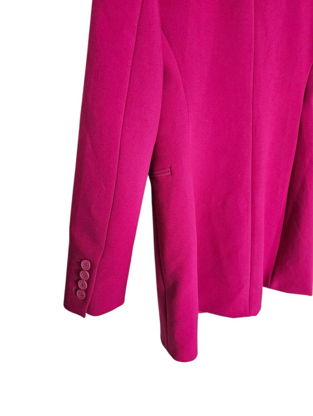 Zara Double-Breasted Fuchsia Blazer Jacket Size Large - Picture 6 of 10